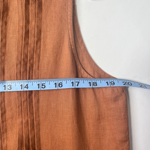 Quince Terracotta Button-Front Linen Dress - Picture 8 of 8